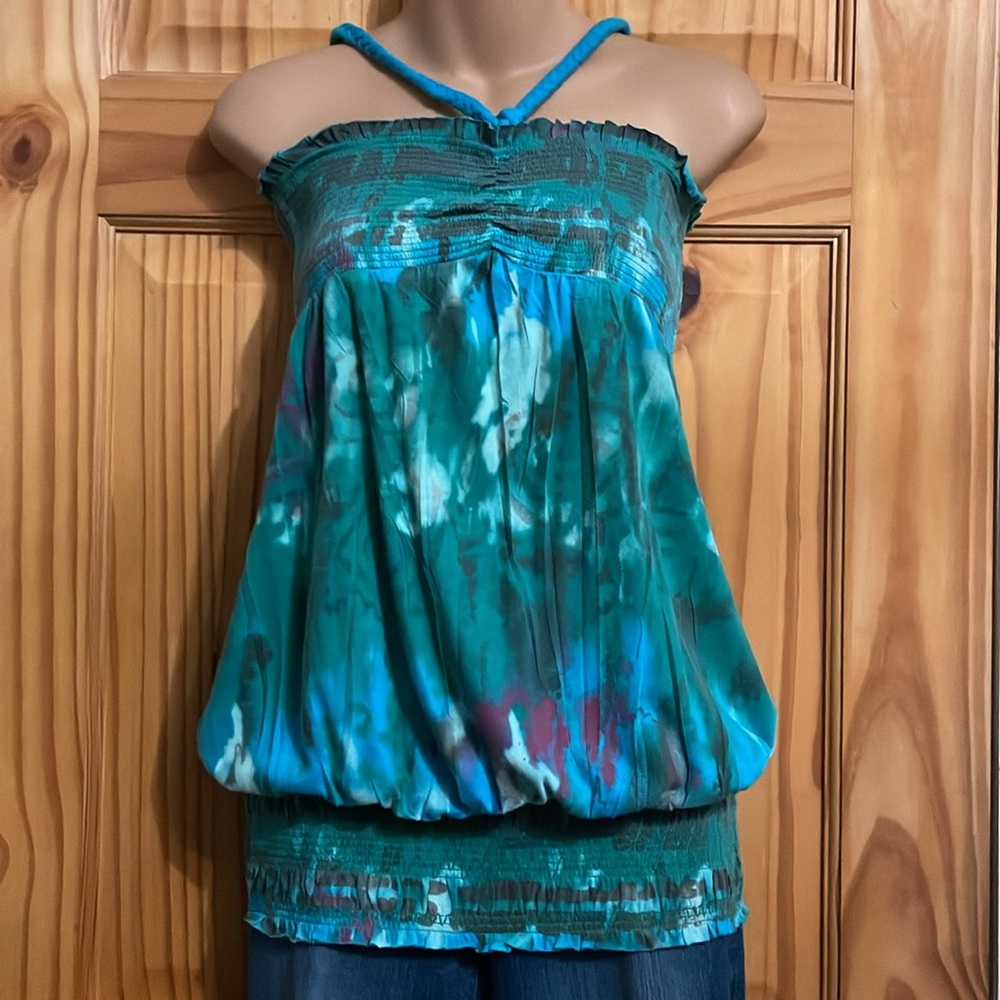 Mudd Blue Halter Tank Top Sleeveless